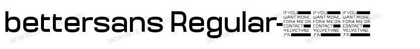 bettersans Regular字体转换